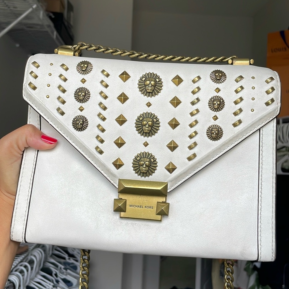 Michael Kors white lion bag
